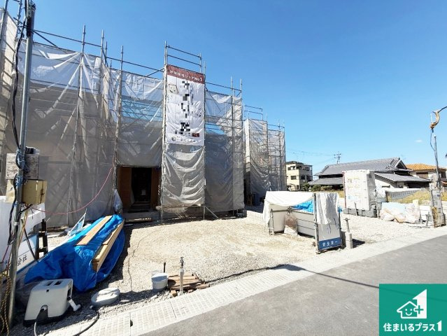◆南河内郡河南町東山　第1期　新築一戸建ての外観|現在の進捗状況です！順調に作業進行中、完成が待ち遠しいです！詳細の間取り等、お気軽にお問い合わせください！