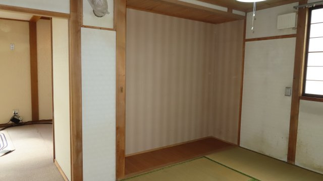 北見市緑町６丁目２番１号　中古売家の和室|【リフォーム前】1階和室6帖