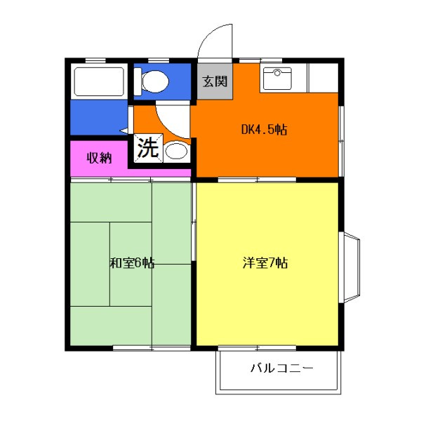 メイプルよりずみＡの間取り|間取りは現況優先