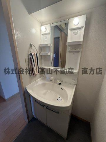 直方市大字上頓野のアパートの洗面所