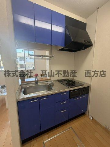 直方市大字上頓野のアパートのキッチン
