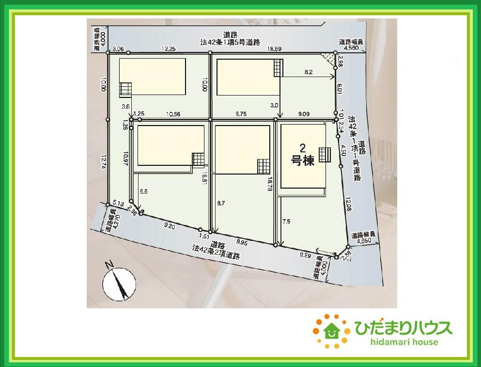 郡山市横塚第11　新築戸建　2号棟の区画図|小学校まで徒歩10分！お子様の登下校も安心できる距離です♪
