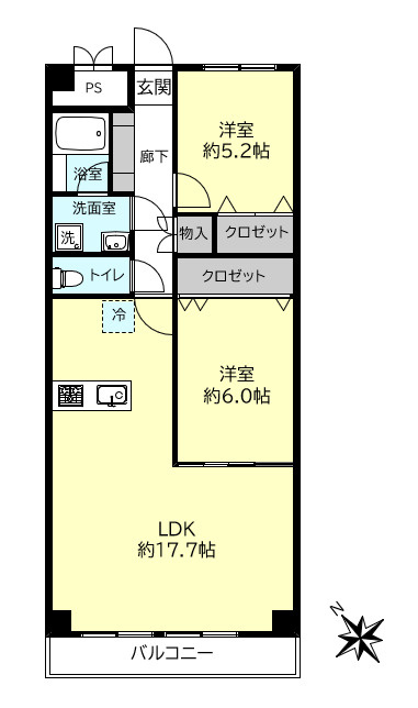 ライオンズマンション舞子の間取り