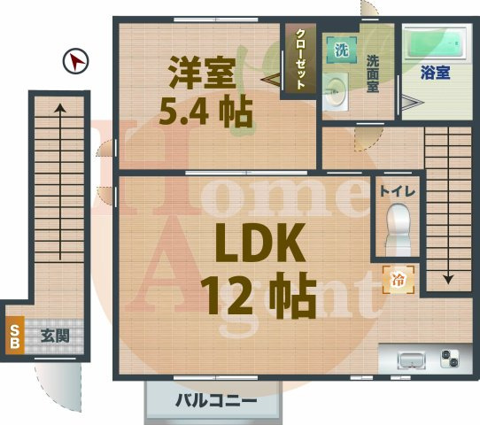 【間取り】 | グランシャリオ | 1LDKのお部屋です。