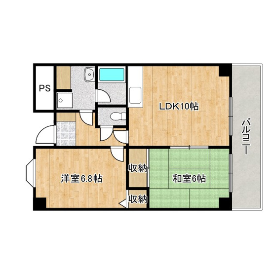 【間取り】 | ライオンズマンション泉南樽井第２
