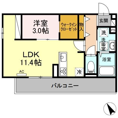 PARAS TOKUYAMAの間取り