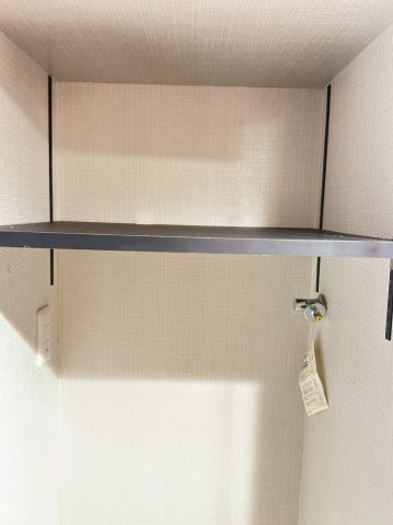 ライオンズマンション御徒町第五の収納|洗濯機置場上部棚