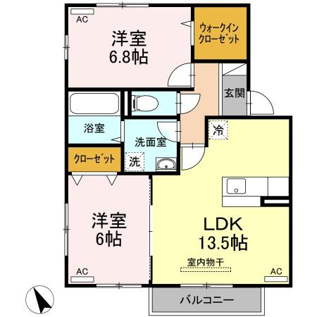リビングタウン飯岡新田Ⅱの間取り