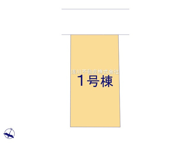 八王子市　長沼町　新築一戸建て　７期の区画図|～北道路に面している整形地～