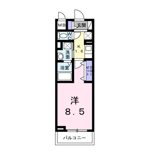 ヴェリーヌの間取り|間取図