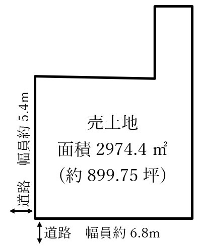 八尾市西弓削1丁目売土地68000万円の土地図