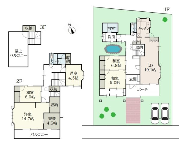 長生郡白子町剃金　中古戸建の間取り|図面と現況に相違がある場合、現況を優先致します。