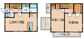 フィオーレ米野Ｂ棟の間取り