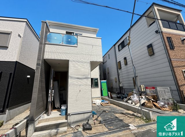 大阪市平野区瓜破西　第1期　新築一戸建ての外観|周辺は落ち着いた街並みの住宅地！子育てがしやすい住環境です！まだ未完成ですが、現地でしかわからない事もございます。是非一度ご覧ください。