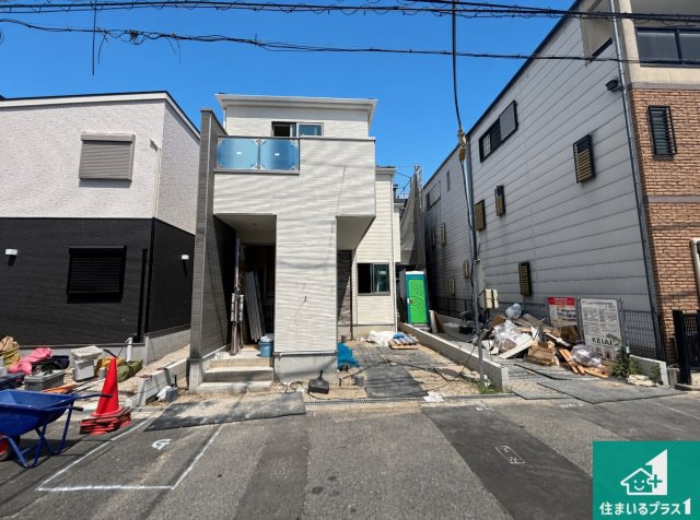 大阪市平野区瓜破西　第1期　新築一戸建ての前面道路含む現地写真|周辺は落ち着いた街並みの住宅地！子育てがしやすい住環境です！まだ未完成ですが、現地でしかわからない事もございます。是非一度ご覧ください。
