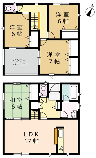【区画図】 | 鶴ヶ埣２号棟 | 「奥様の車も停めやすい広々スペース！車のローンがあっても危険なおまとめなしで買えるので安心です。」