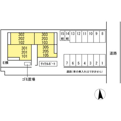 【区画図】 | ディアライズ小郡船倉町E棟