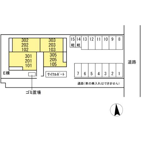 【区画図】 | ディアライズ小郡船倉町E棟