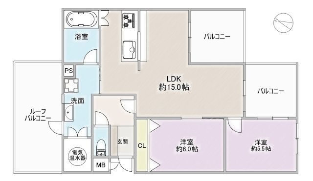 ライオンズマンション覚王山の間取り