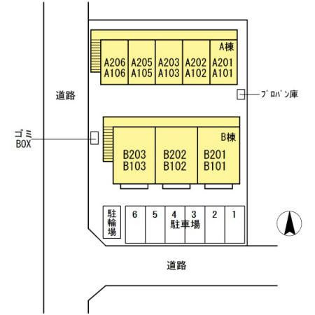 パークサイドハウスＡの区画図