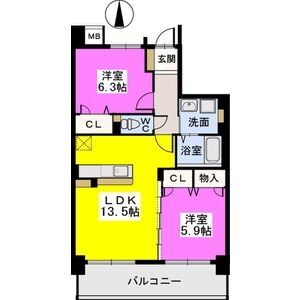 ブランコート筑紫野の間取り