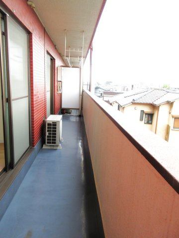 水入マンションのバルコニー