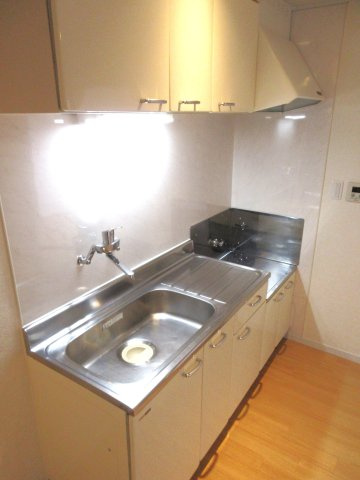 水入マンションのキッチン|ガスコンロ設置可能です