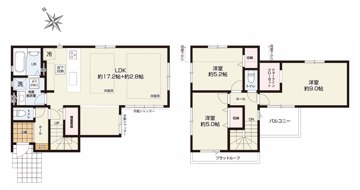 新築/新座市野火止3丁目の間取り|3LDK
