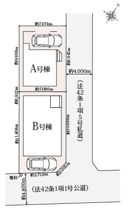 【区画図】 | ふじみ野市南台2丁目　新築一戸建住宅　全2棟（ふじみ野店） | 図面をもとに作成しています。現況と異なる場合は現況を優先いたします。