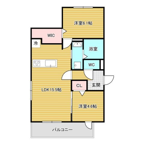 ルシェリア豊中の間取り
