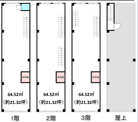 松屋町一棟ビルの間取り