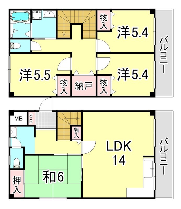 ジョイフル富松の間取り