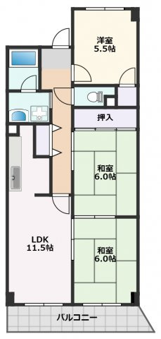 【間取り】 | サンヒルズ千里