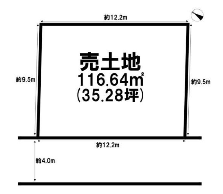 明石市魚住町清水　土地の土地図|約35.28坪です。