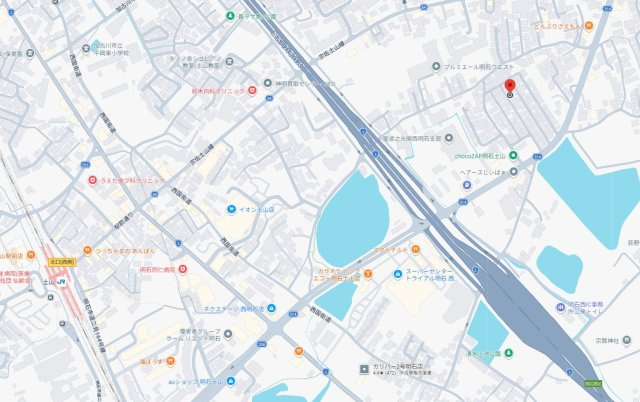 明石市魚住町清水　土地の地図