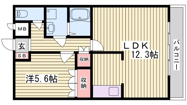 加古川市野口町坂元北３丁目のアパートの間取り