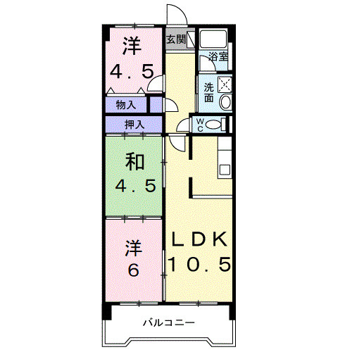 リバーサイドＡの間取り