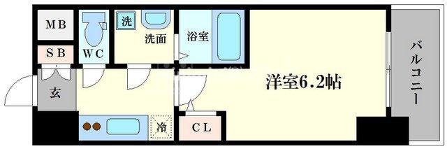 エスレジデンス南堀江の間取り