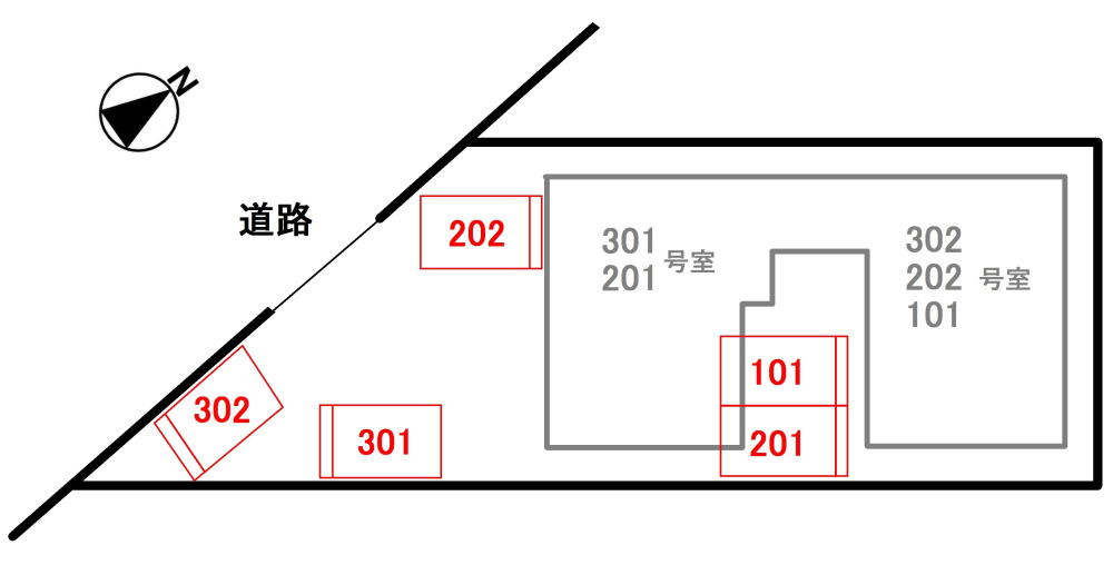 メゾン山崎の区画図|駐車場