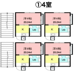 聖蹟桜ヶ丘　２棟バルクアパート・オーナーチェンジの間取り