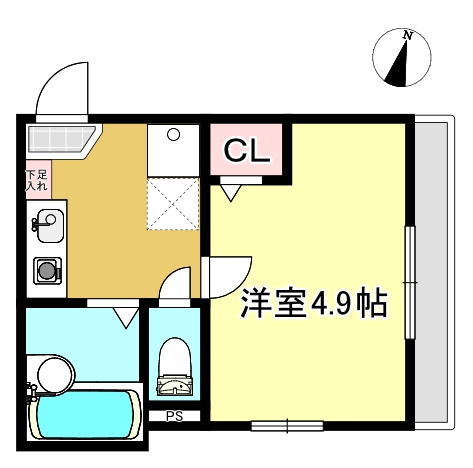 足立区舎人４丁目のアパートの間取り