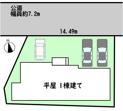 高浜市論地町の区画図|1棟建て