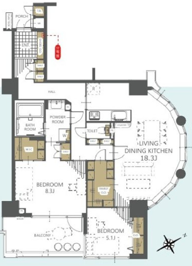 シンフォニアガーデン福井1208の間取り