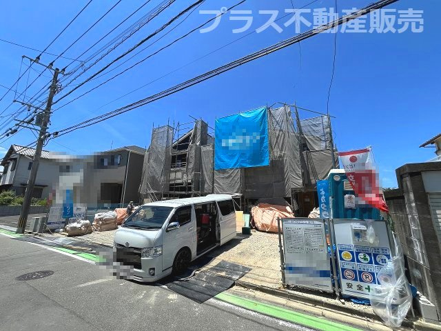 【外観】 | 福岡市東区美和台5丁目9期　2号棟（全2棟）【仲介手数料無料・0円】 | 現地写真。プラス不動産販売なら、現場の全ての棟をまとめてご見学頂けます。