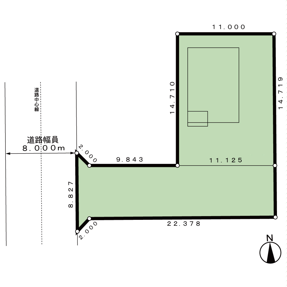 金山1条2丁目　一戸建ての区画図