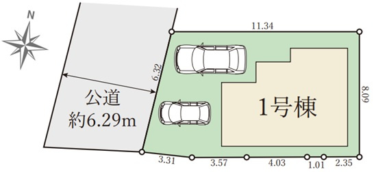 明石市二見町東二見の区画図