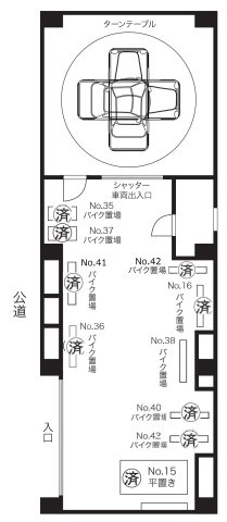 大塚台パークサイドハイツ駐車場の区画図