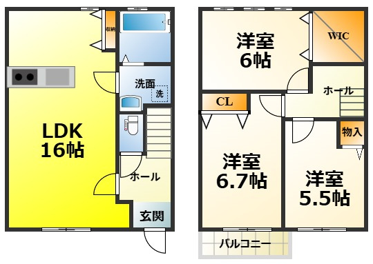 スカイレジデンスA棟の間取り