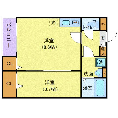 ジーメゾン豊春の間取り