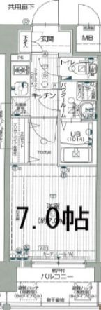 エスプレイス大阪城サウスコンフォートの間取り
